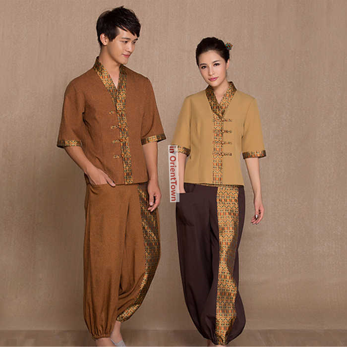 Spa Wellness And Beauty - Thaise stijl SPA-massage Top + broekpak
