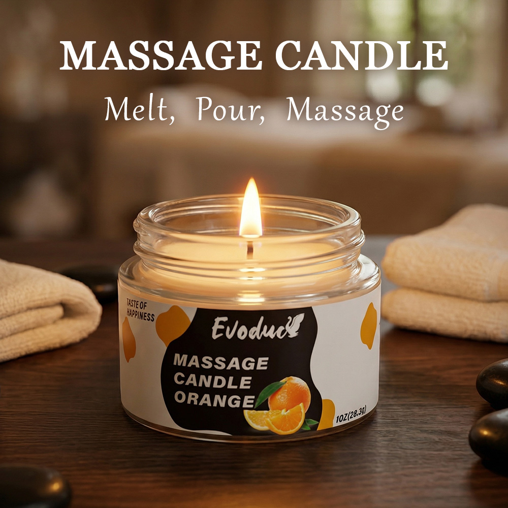Massage Candle Melting - Massageoliekaars Zoete Sinaasappel Sojawas Lage Temperatuur