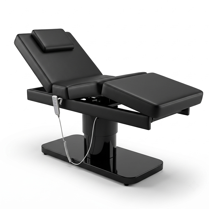 Spa Wellness And Beauty - Zwarte minimalistische 3-motor spa massagebank voor
