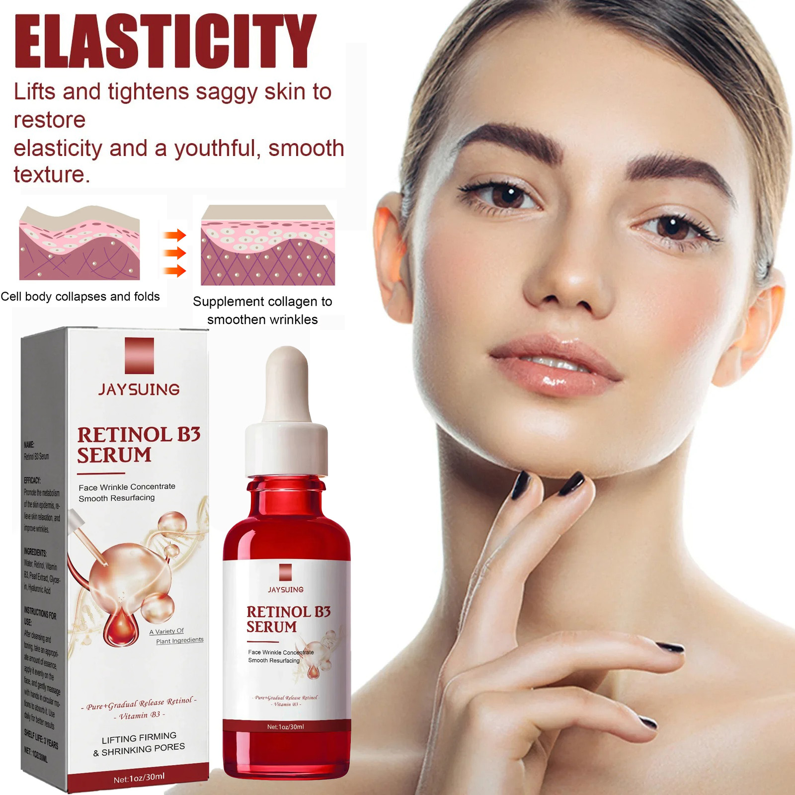 The Ordinary Serum Hyaluronic Acid - W-rimpels verwijderen Essentie Anti A-aging Vervagen